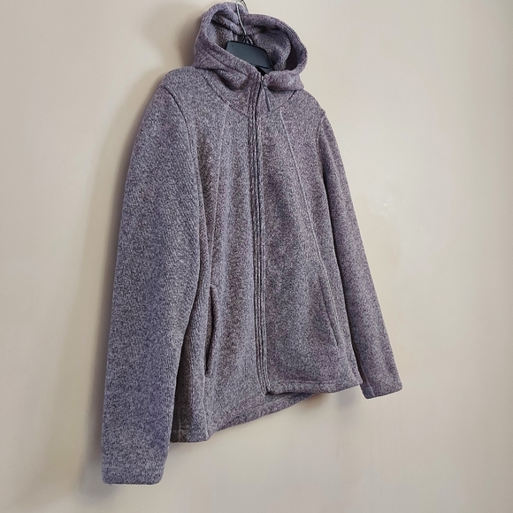 The North Face Fuzzy full Zip hooded jacketsize medium purple - Picture 2 of 8